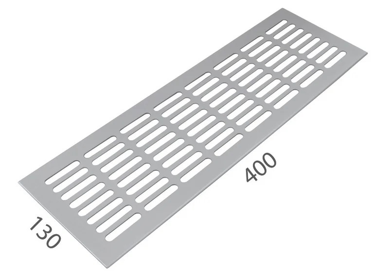 SRL - ALFA větrací mřížka šířka 130 x 400 mm F1 - Stříbrný elox