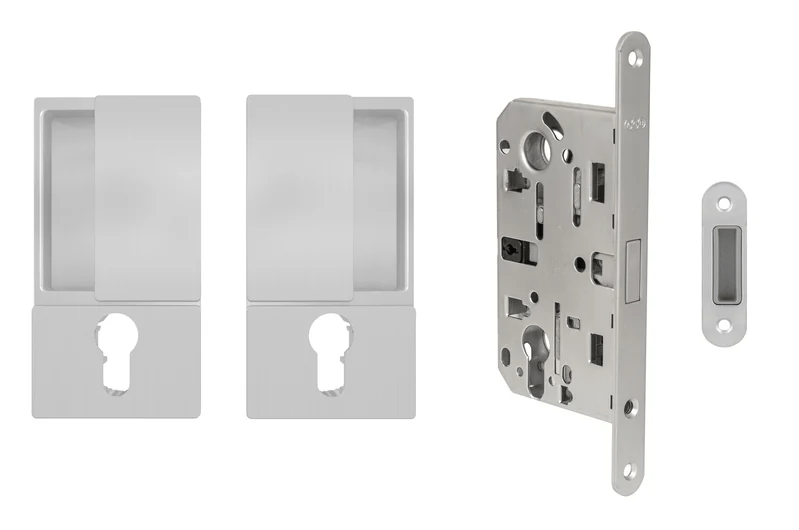 AGB - Set na otočné dveře WAVE - HR PZ STM - Stříbrná matná