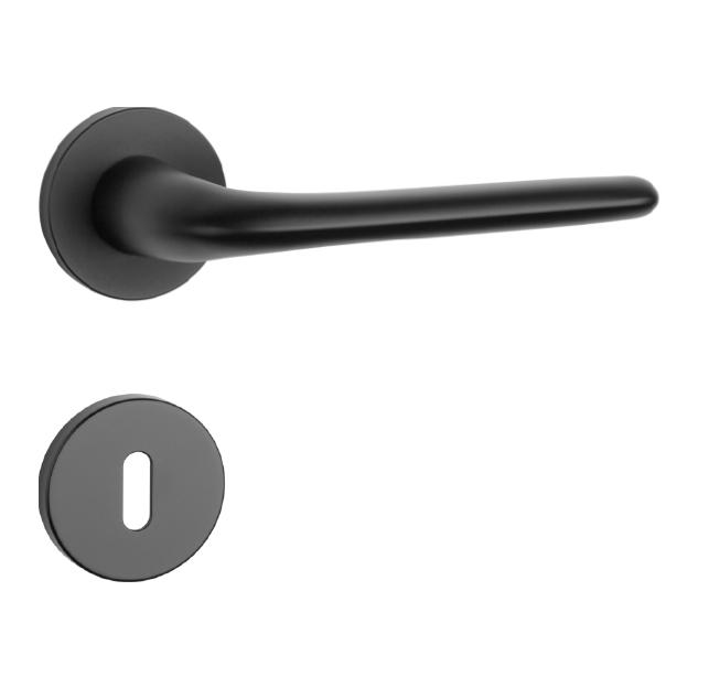 Klika na dveře AS - AZALIA - R 7S BS - Černá matná