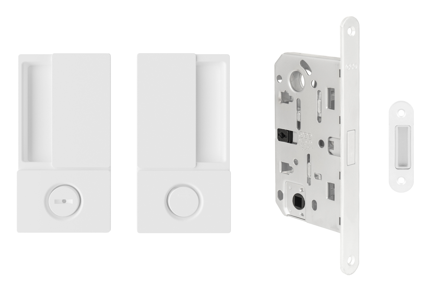 AGB - Set na otočné dveře WAVE - HR WC WS - Bílá matná