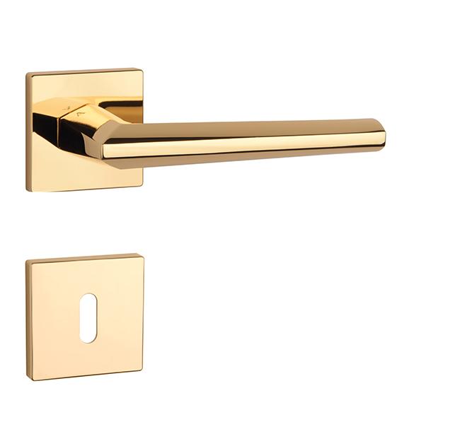 Klika na dveře AS - JASMINA - HR 7S OLV - Mosaz leštěná lakovaná