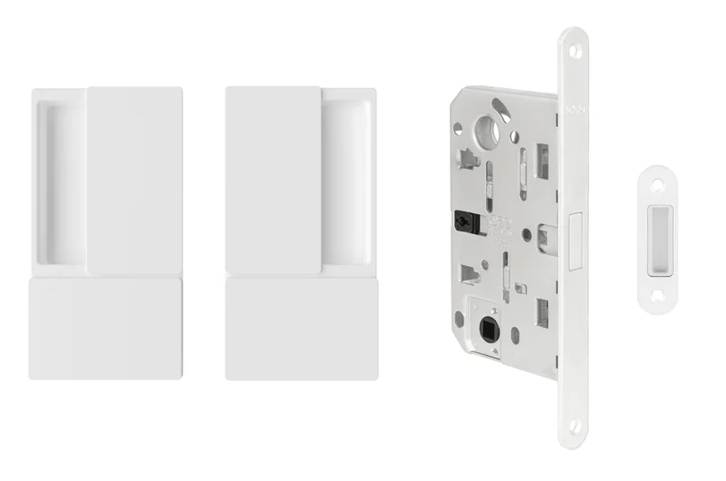 AGB - Set na otočné dveře WAVE - HR bez otvoru WS - Bílá matná