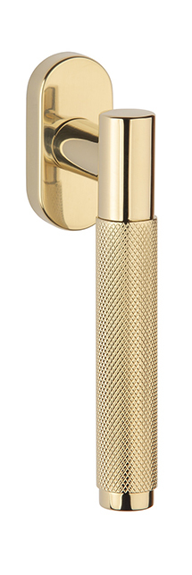 Klika na eurookno AT - DK - MOLINIA - R OLV PVD - Mosaz leštěná lakovaná PVD