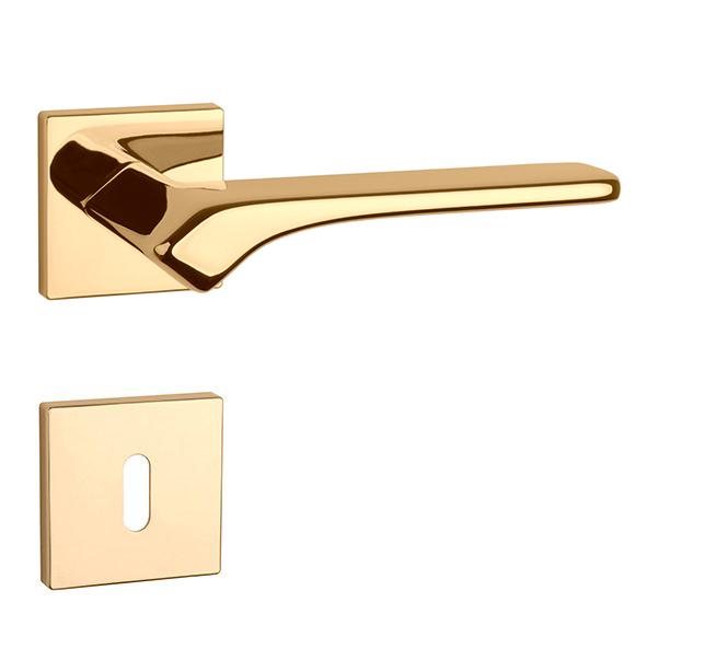 Klika na dveře AS - BERGENIA - HR 7S OLV PVD - Mosaz leštěná lakovaná PVD