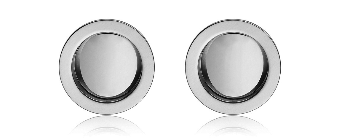 SAB - Set na posuvné dveře Hooky ZERO - R bez otvoru OC - Chrom lesklý