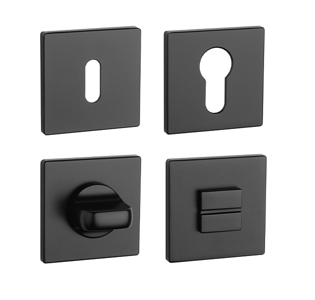 Rozeta ke klice AS - ROZETA - HR 5S BS - Černá matná