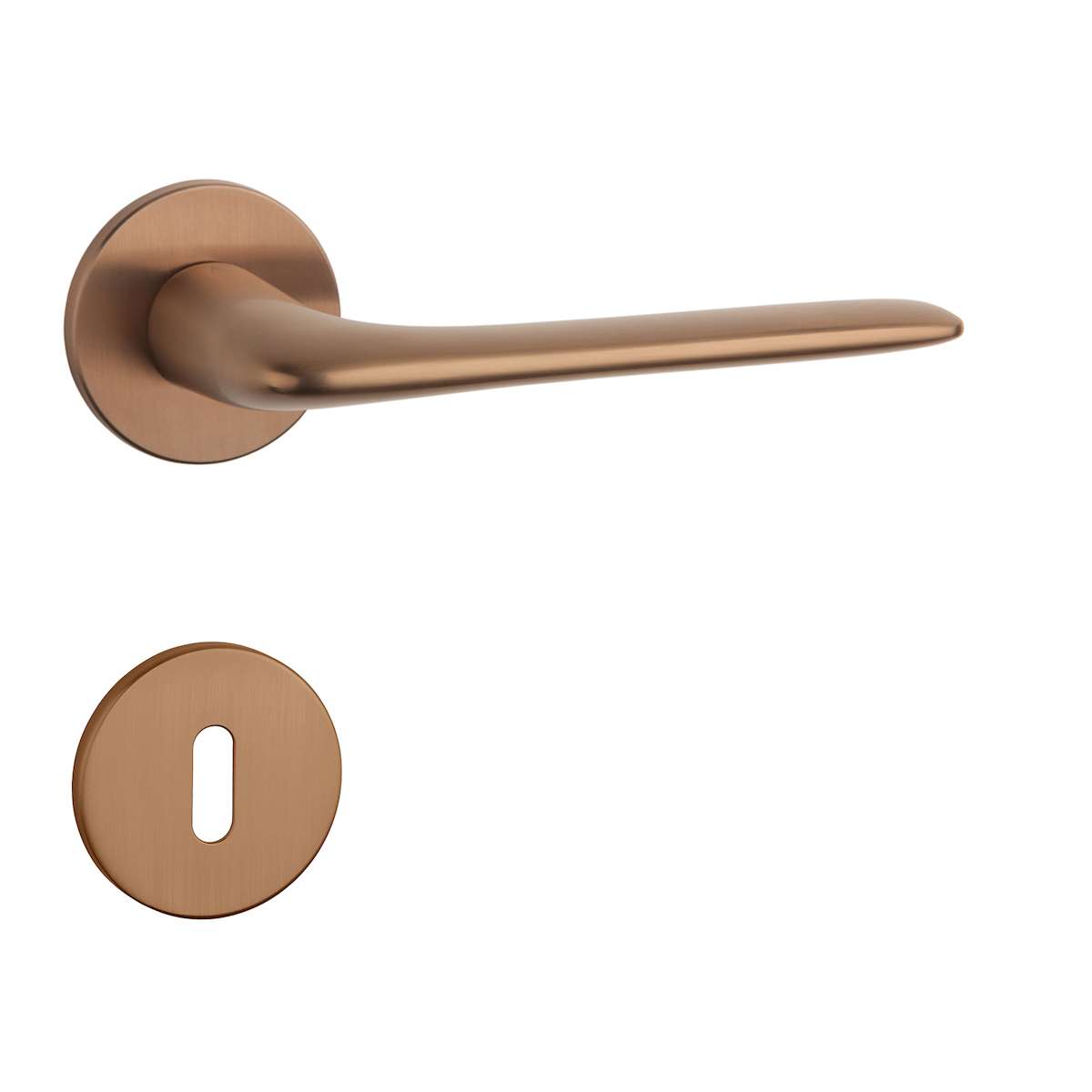 Klika na dveře AS - VIOLA - R 5S CUM PVD - Měď matná PVD