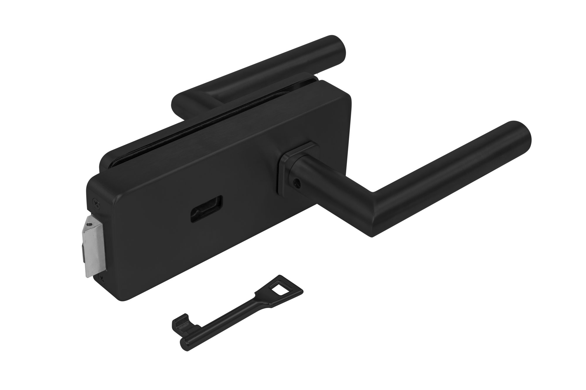 MP - UNIQUE R8 - ZÁMEK na sklo s klikou FAVORIT - BBQ BS - Černá matná