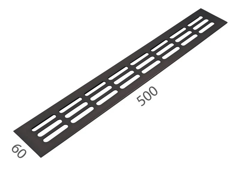 SRL - ALFA větrací mřížka šířka 60 x 500 mm F8 - Černý elox