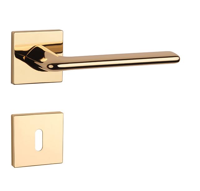 Klika na dveře AS - LILA - HR 7S OLV - Mosaz leštěná lakovaná