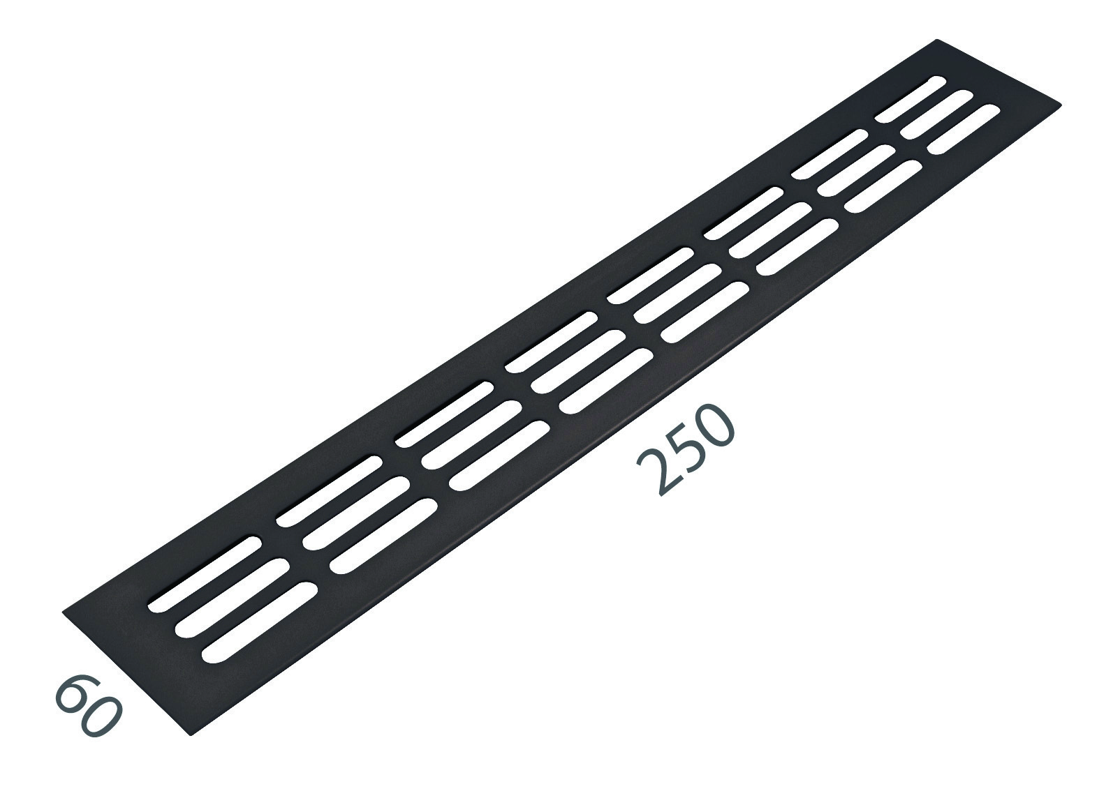 SRL - ALFA větrací mřížka šířka 60 x 250 mm F8 - Černý elox