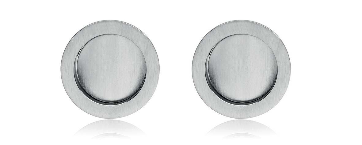 SAB - Set na posuvné dveře Hooky ZERO - R bez otvoru OCS - Chrom broušený