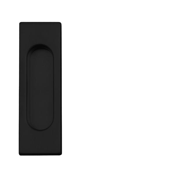 FT - Mušle hranatá bez otvoru - 3663AC BS - Černá matná