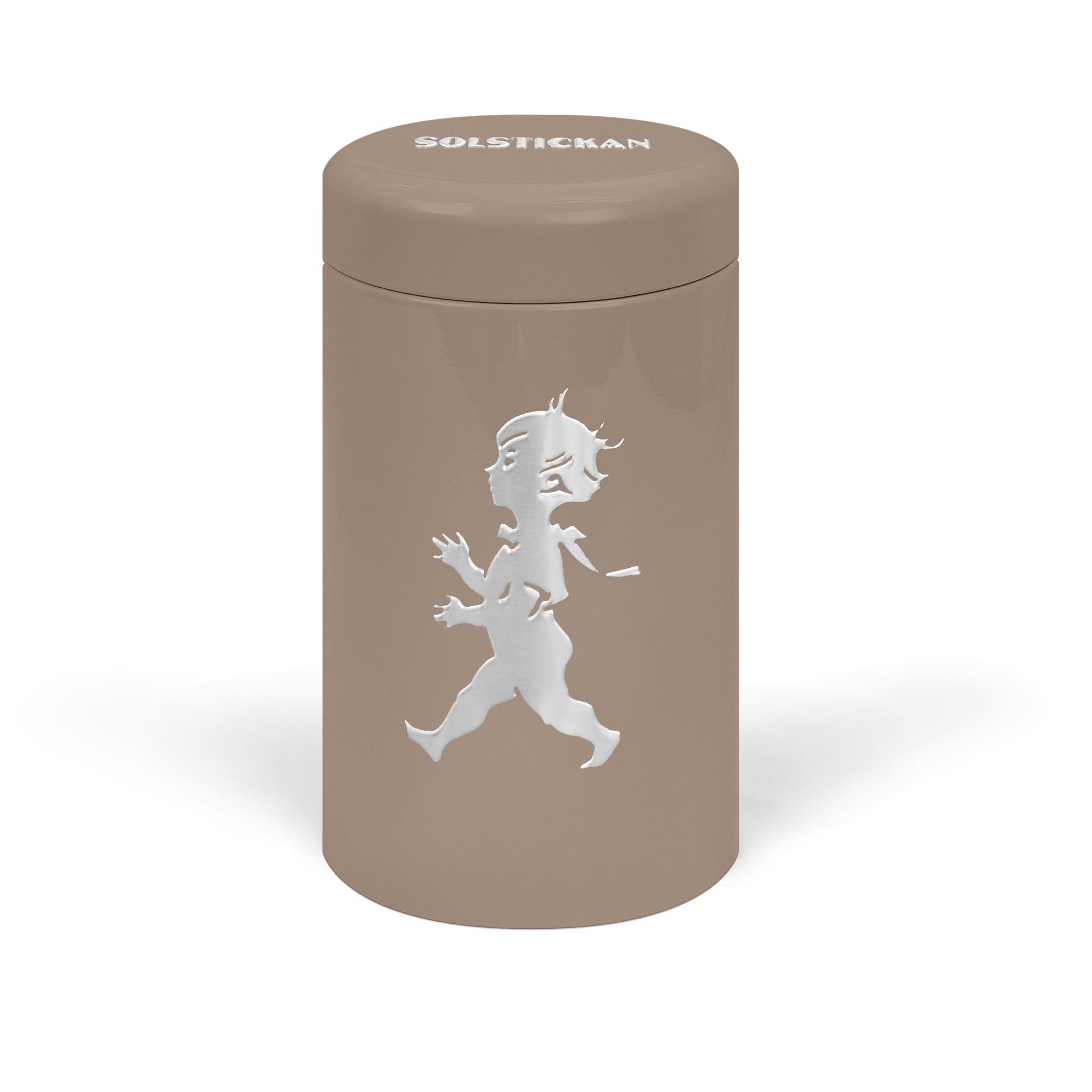 SN - DESIGNOVÉ ZÁPALKY V DÓZE Béžová lesklá / stříbrný lesklý emblém