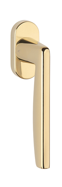 Klika na eurookno AT - DK - LUNA - R OLV PVD - Mosaz leštěná lakovaná PVD