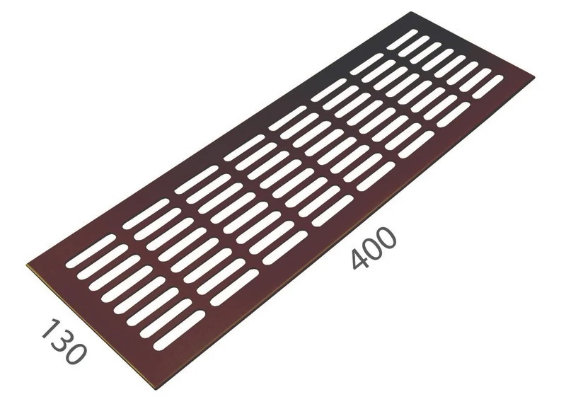SRL - ALFA větrací mřížka šířka 130 x 400 mm F4 - Bronz elox