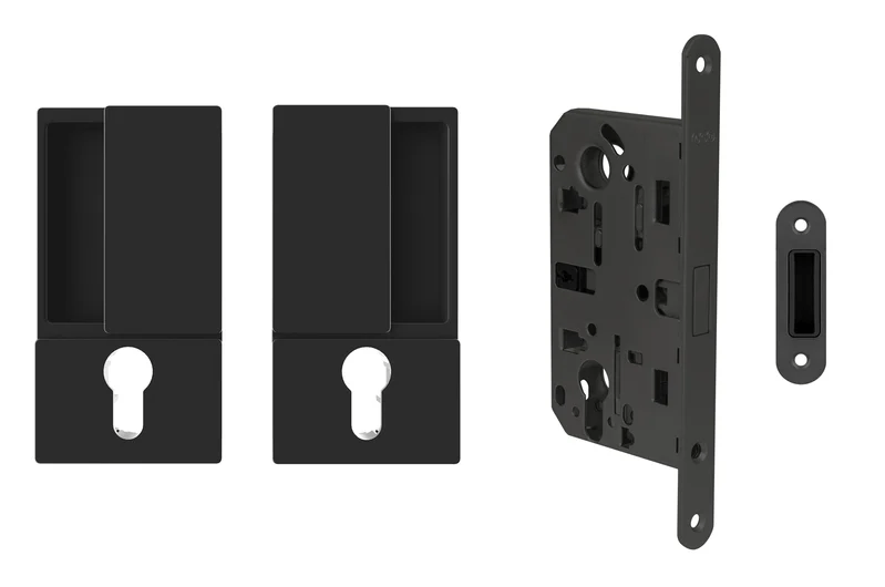 AGB - Set na otočné dveře WAVE - HR PZ BS - Černá matná