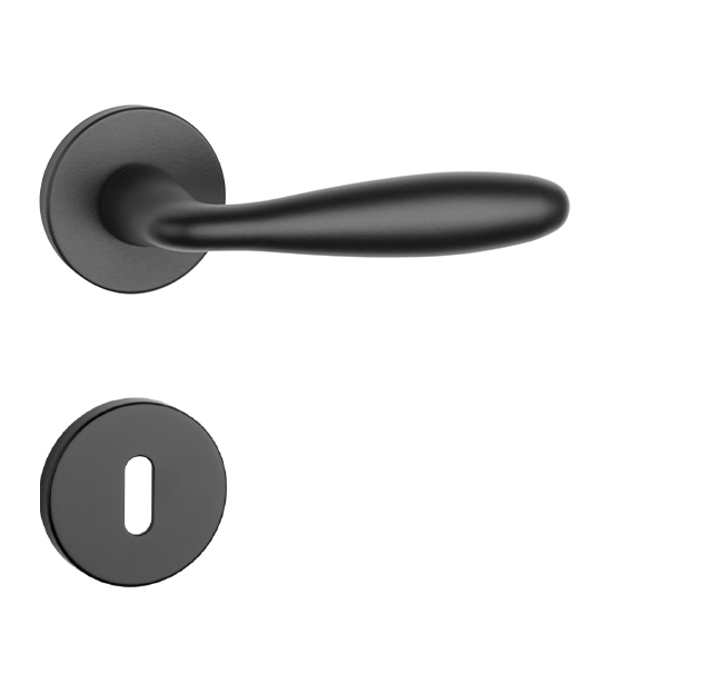 Klika na dveře AT - VERBENA - R 7S BS - Černá matná