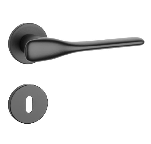 Klika na dveře AS - ORCHIDE - R 7S BS - Černá matná