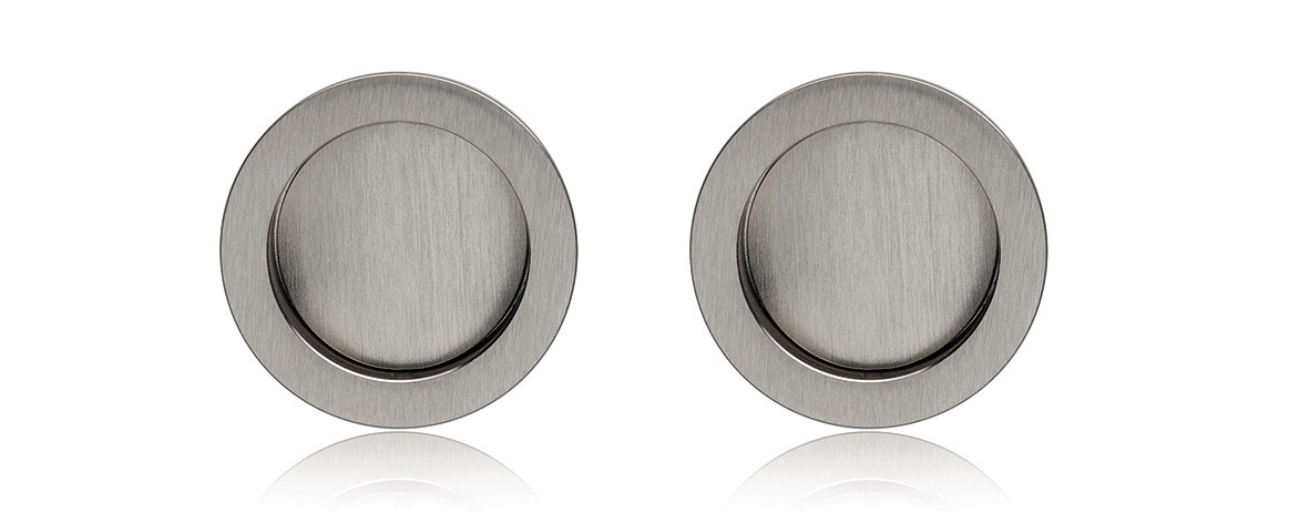 SAB - Set na posuvné dveře Hooky ZERO - R bez otvoru ONS - Nikl broušený