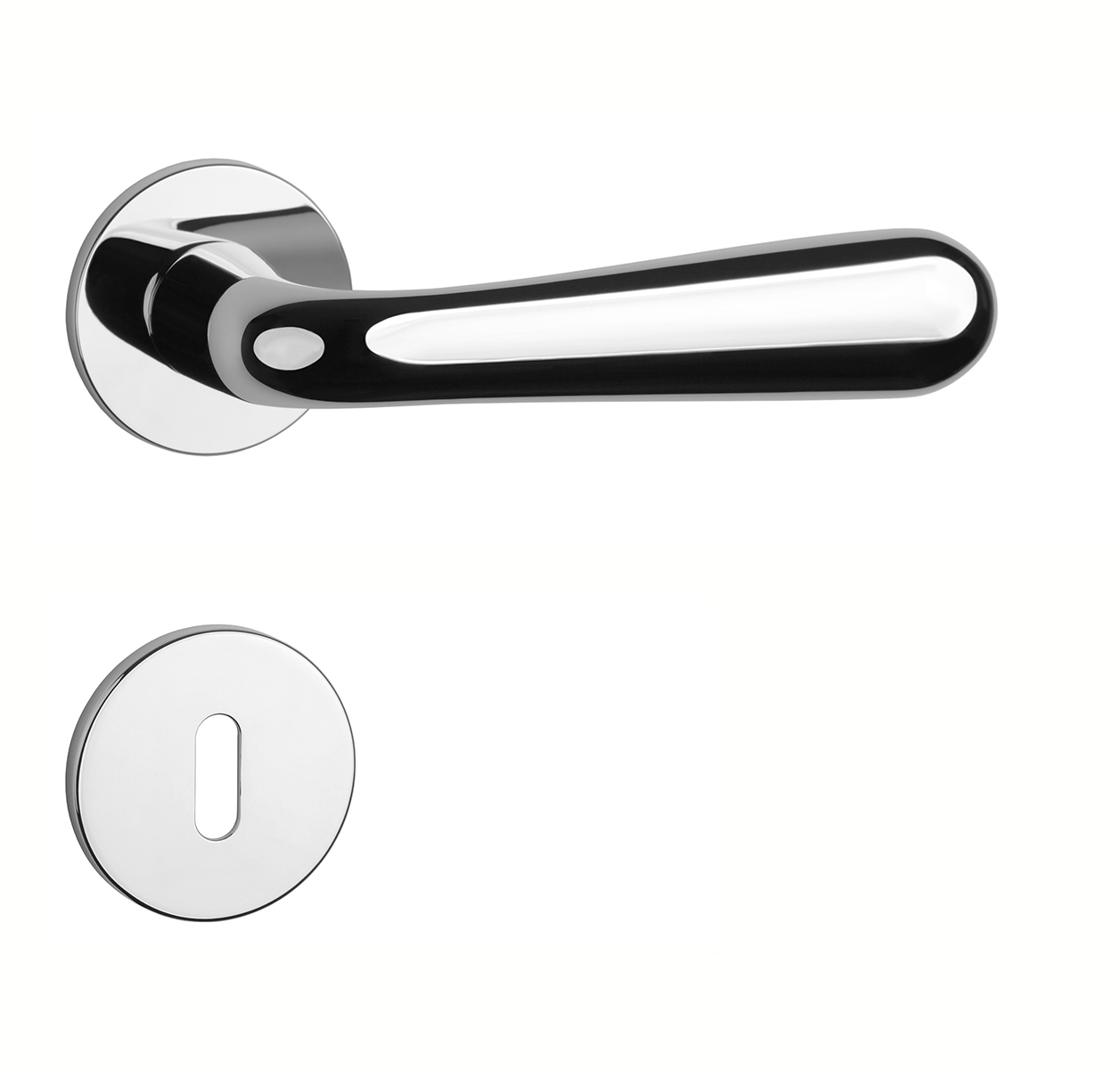 Klika na dveře AS - GARDENIA - R 5S OC - Chrom lesklý