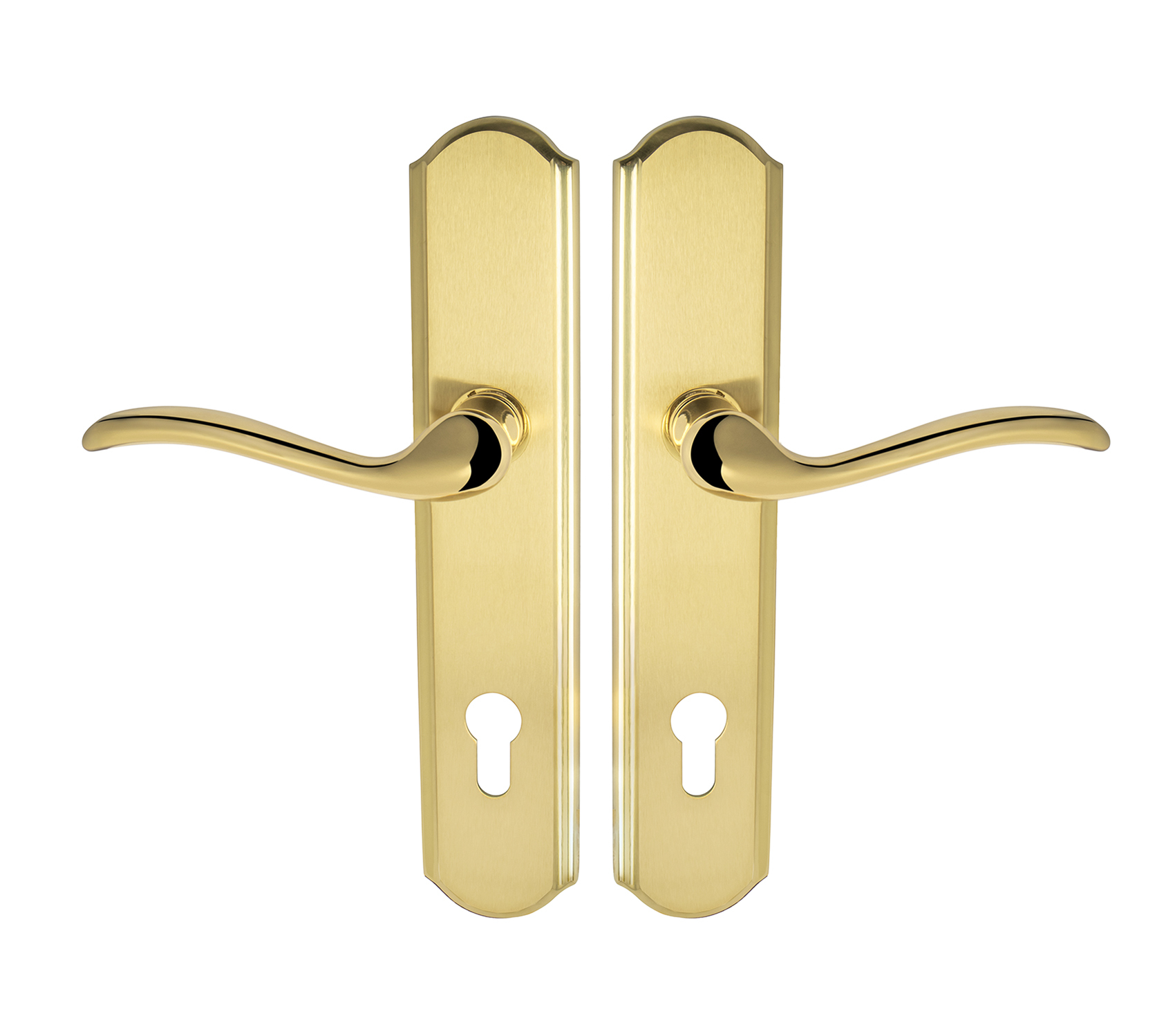 Zpevněné kování MI - LYON/JULIA - SO OLV/OLS - Mosaz leštěná lakovaná / mosaz broušená