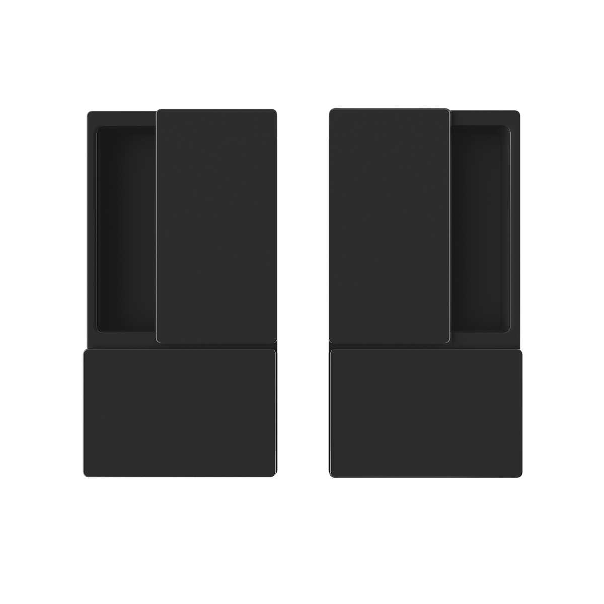 AGB - MUŠLE WAVE na posuvné dveře bez otvoru BS - Černá matná