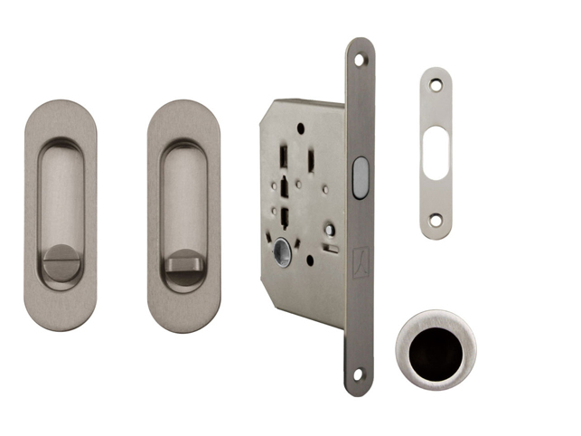 FT - Set na posuvné dveře oválný - WC ONS - Nikl broušený