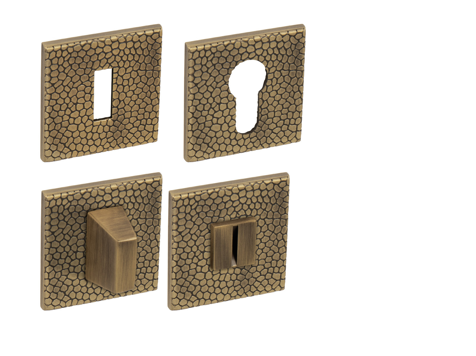 Rozeta ke klice TI - ROZETA - HR 5SQ T1 OGS - Bronz česaný matný (77)