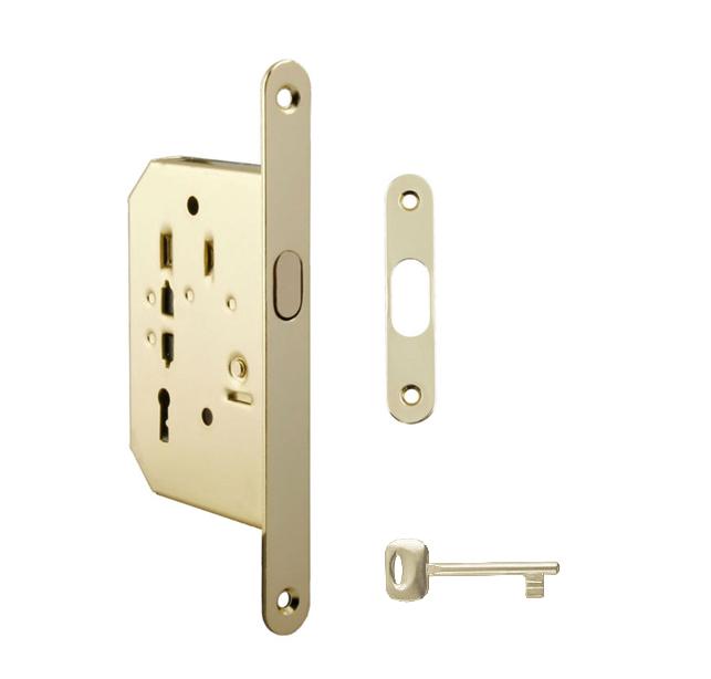 FT - Zámek na posuvné dveře 60/50 BB OLV - Mosaz leštěná lakovaná