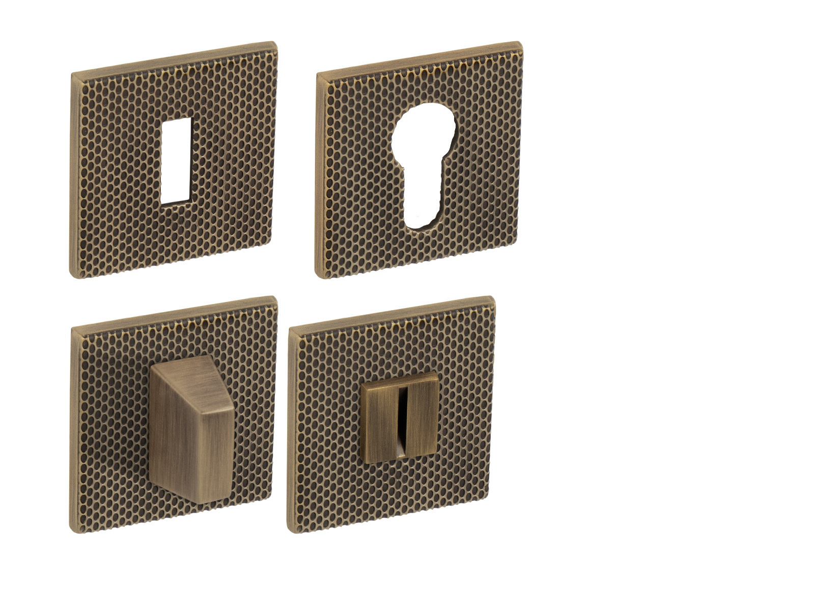 Rozeta ke klice TI - ROZETA - HR 5SQ T2 OGS - Bronz česaný matný (77)