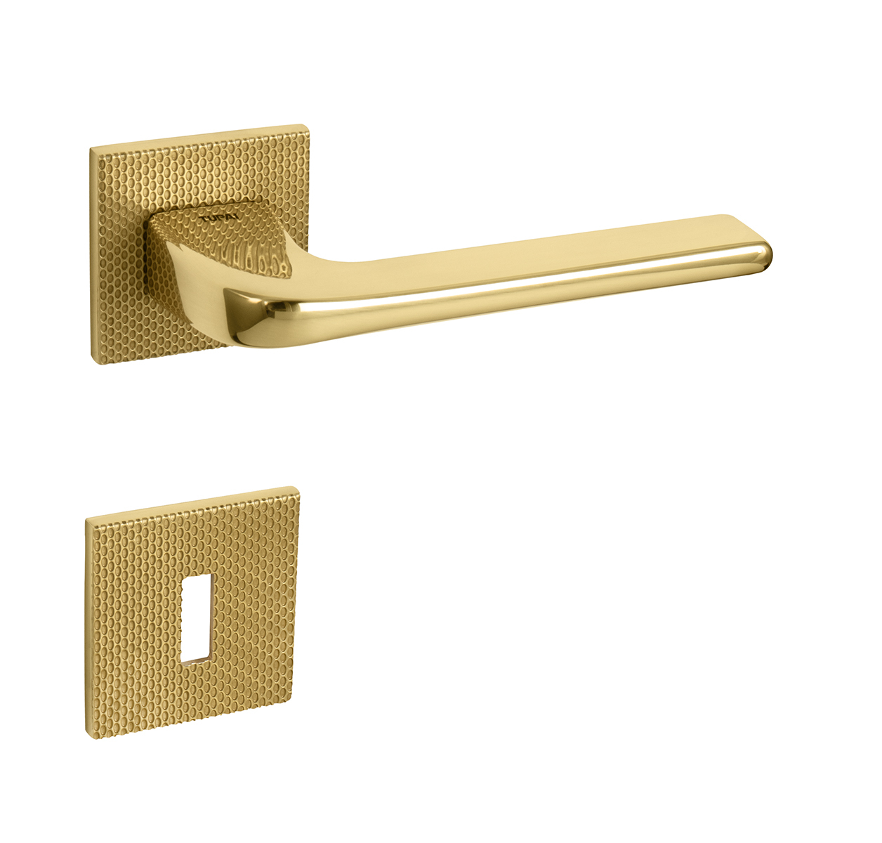 Klika na dveře TI - DARA - HR 4007 5SQ T2 OLV - Mosaz leštěná lakovaná (33)