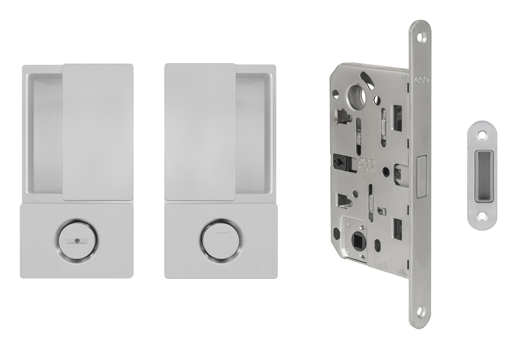 AGB - Set na otočné dveře WAVE - HR WC STM - Stříbrná matná