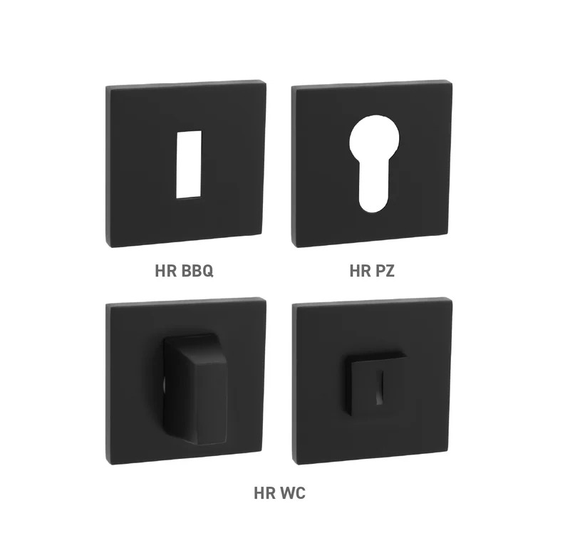 MP - ROZETA - HR SQ6 BS - Černá matná