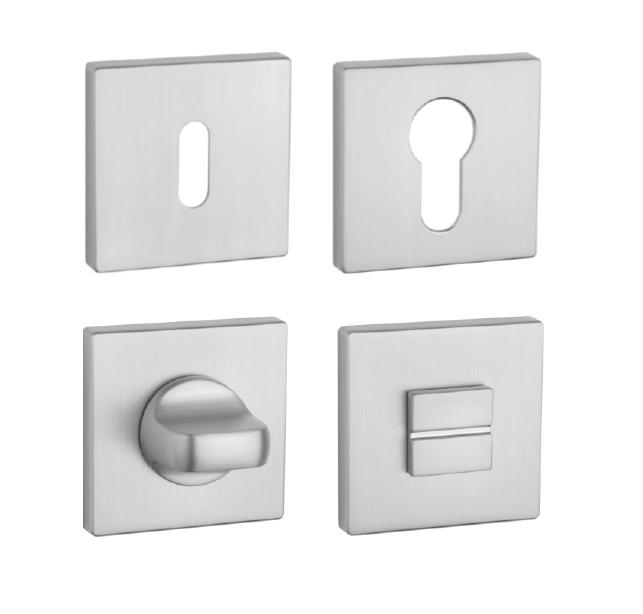 Rozeta ke klice AS - ROZETA - HR 5S OCS - Chrom broušený