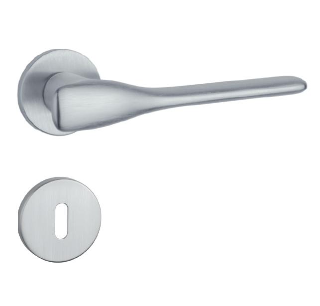 Klika na dveře AS - ORCHIDE - R 7S OCS - Chrom broušený