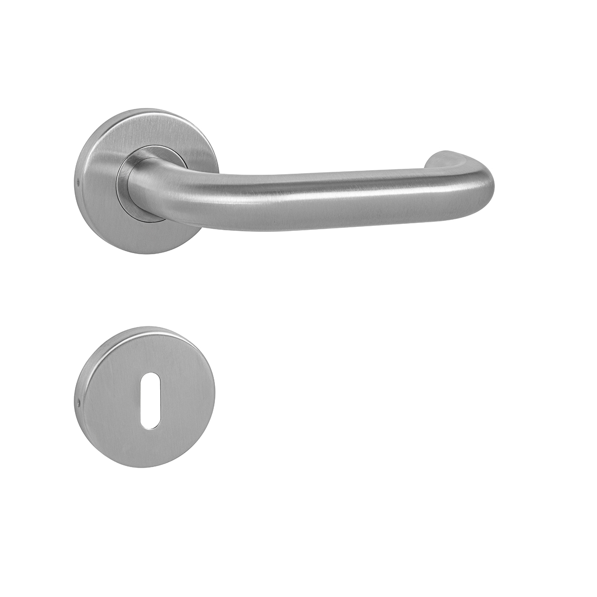 Klika na dveře MP - COSLAN - R BN - Broušená nerez