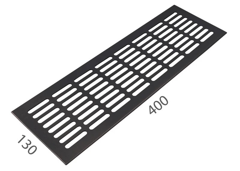 SRL - ALFA větrací mřížka šířka 130 x 400 mm F8 - Černý elox