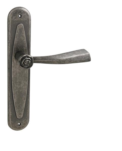 Klika na dveře LI - ROSE OGA - Antik šedá