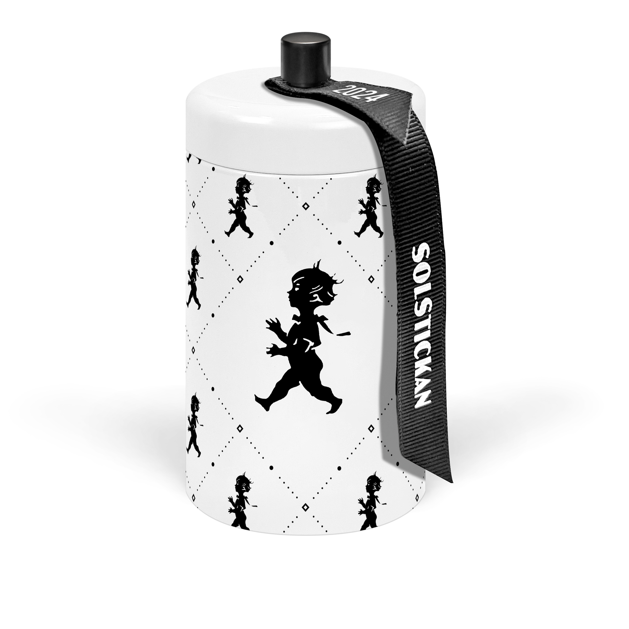 SN - DESIGNOVÉ ZÁPALKY V DÓZE Bílá lesklá / černý lesklý emblém