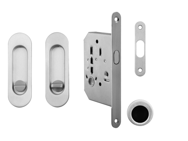 FT - Set na posuvné dveře oválný - WC OCS - Chrom broušený