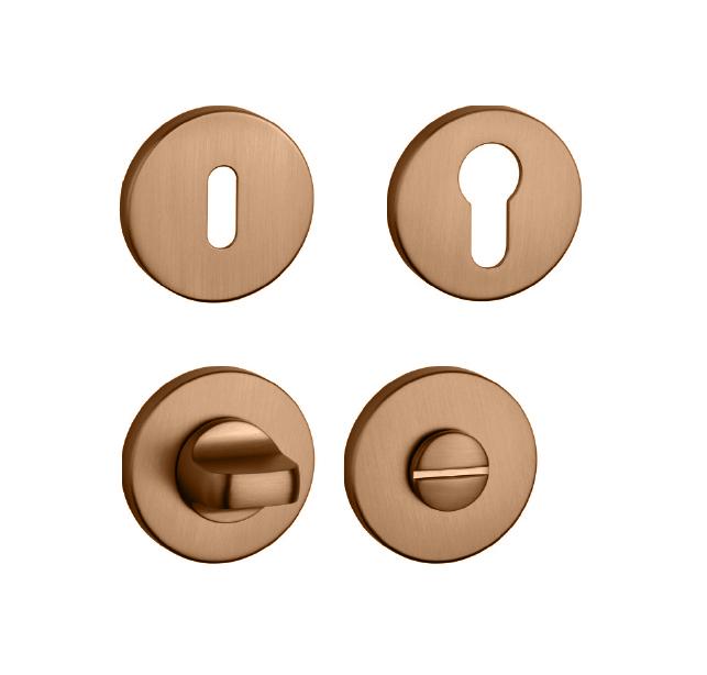 Rozeta ke klice AS - ROZETA - R 7S CUM PVD - Měď matná PVD