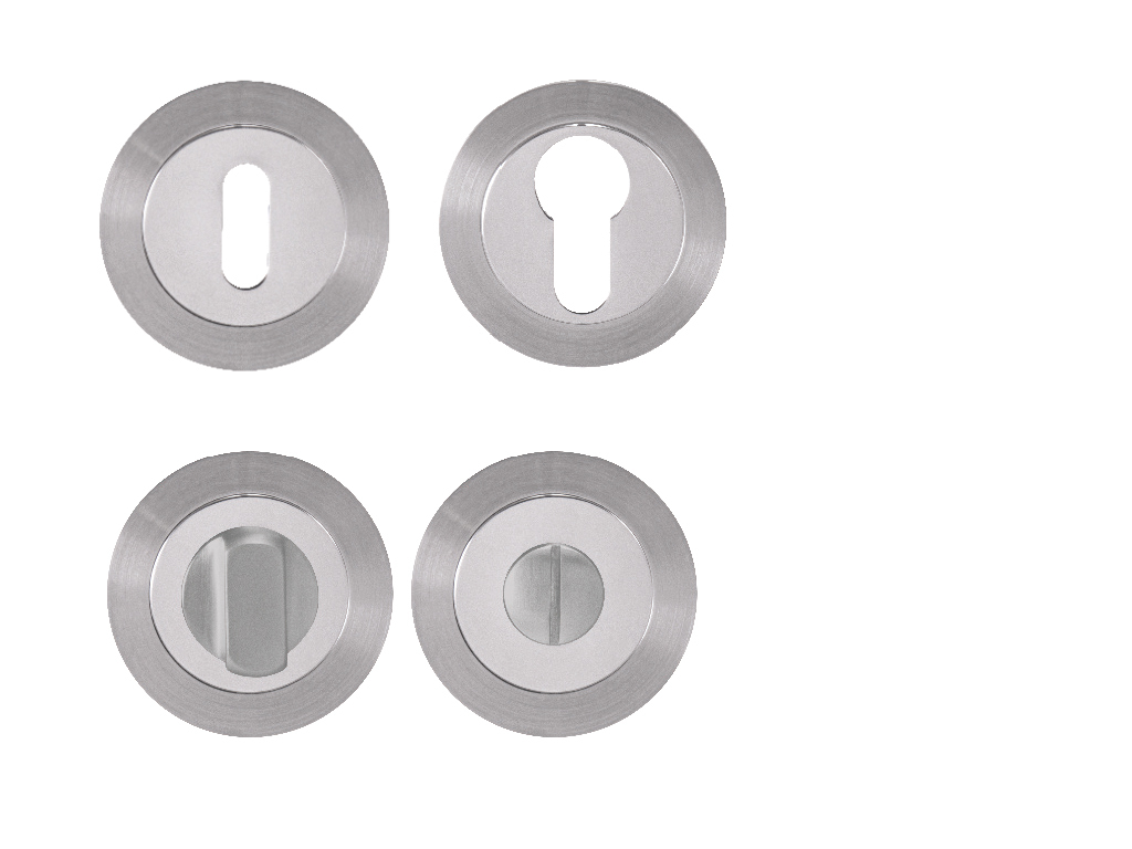 Rozeta ke klice MP - ROZETA - R 3SM BN/LN - Broušená nerez / leštěná nerez