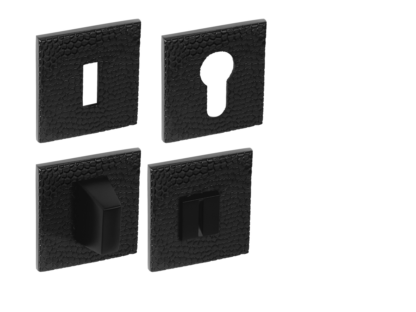 Rozeta ke klice TI - ROZETA - HR 5SQ T1 BS - Černá matná (153)