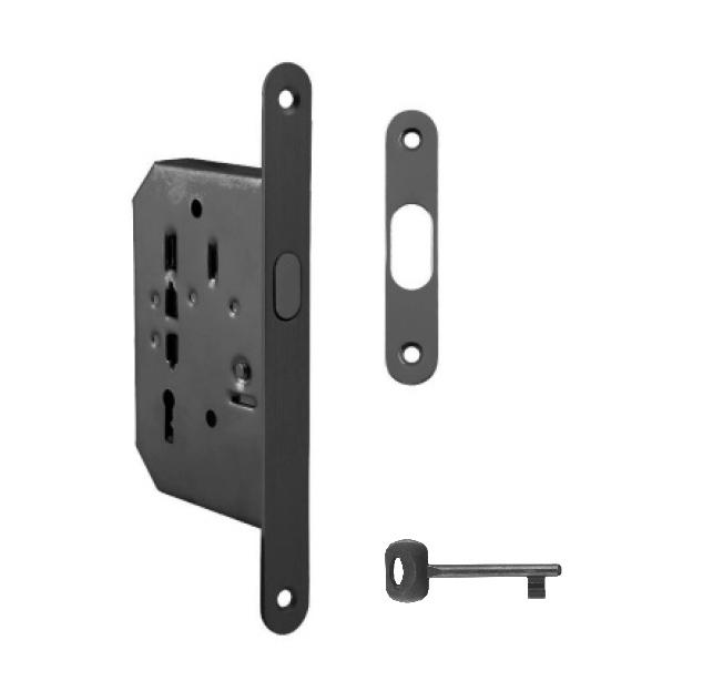 FT - Zámek na posuvné dveře 60/50 BB BS - Černá matná