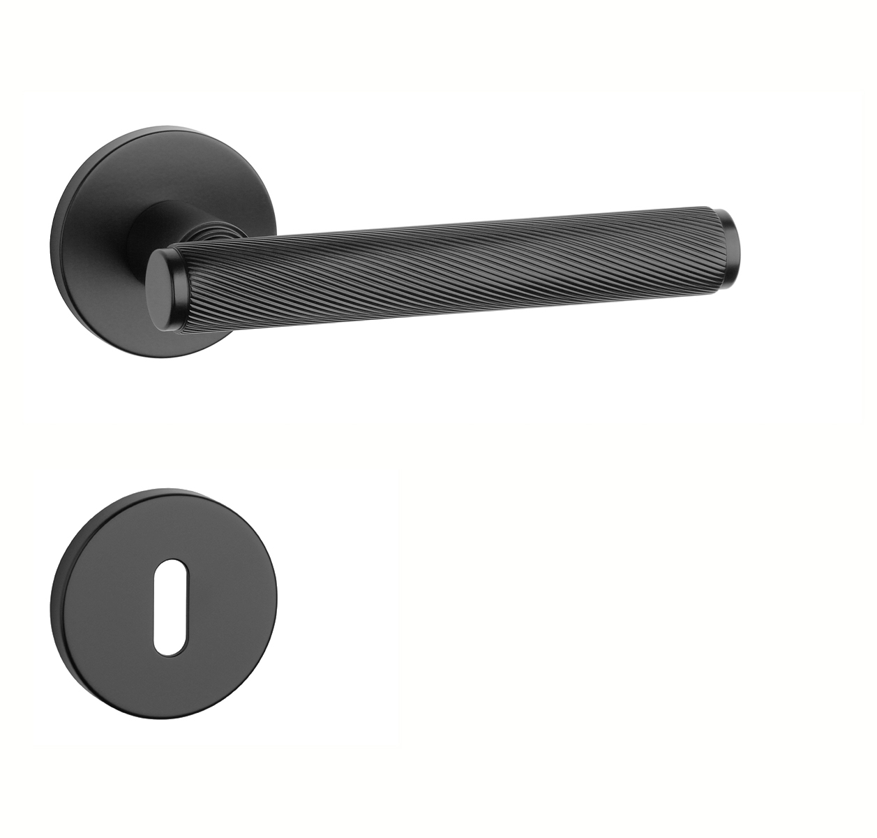 Klika na dveře AS - KERRIA - R 7S BS - Černá matná