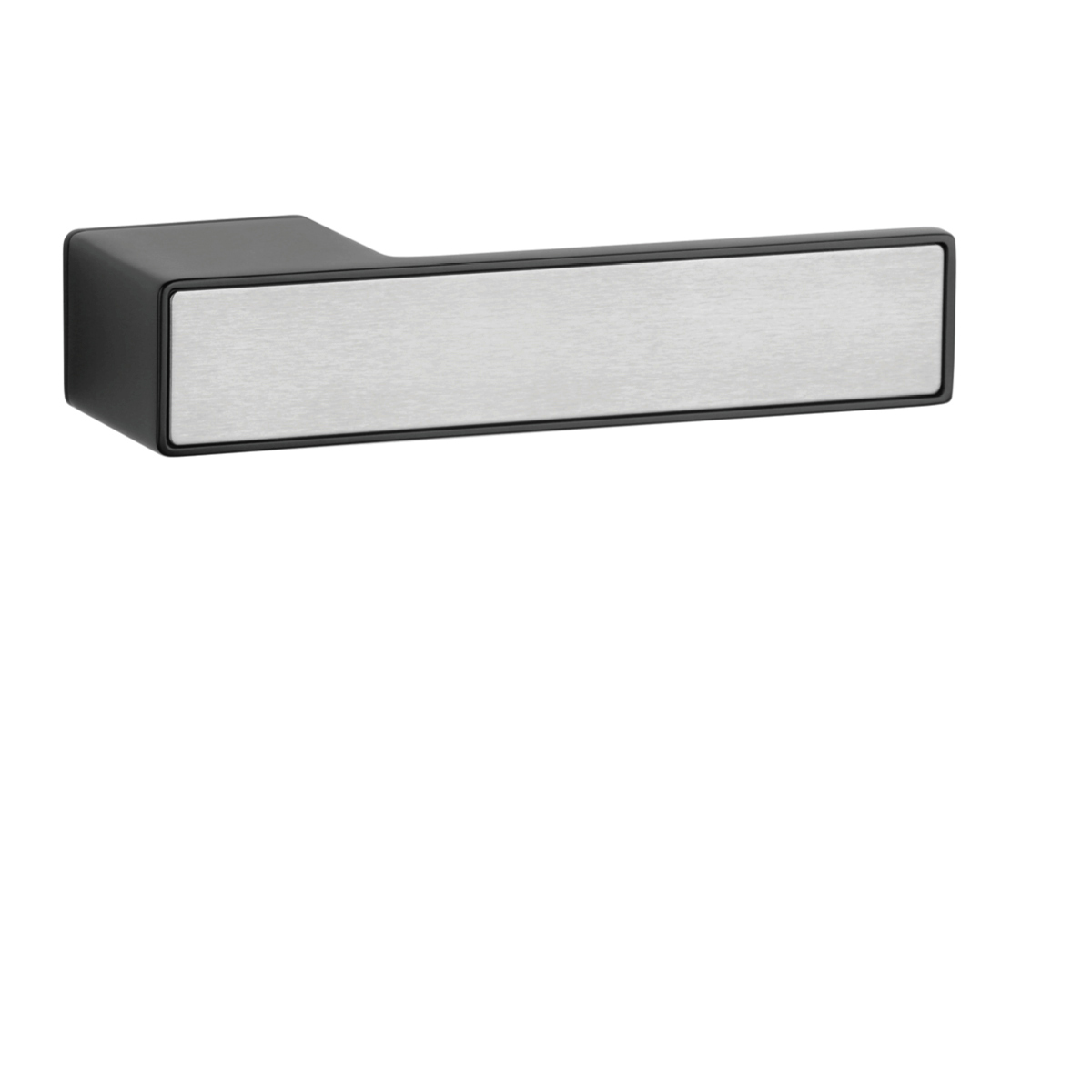 Klika na dveře ASG - HEDERA - RT BS - Černá matná + výplň nerez matná