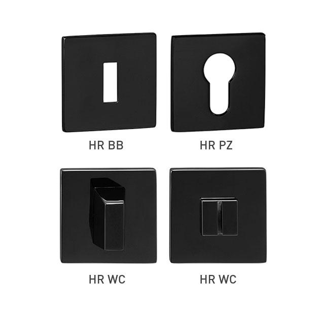 TI - ROZETA - HR 5S BS - Černá matná (153)