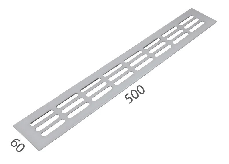 SRL - ALFA větrací mřížka šířka 60 x 500 mm F1 - Stříbrný elox