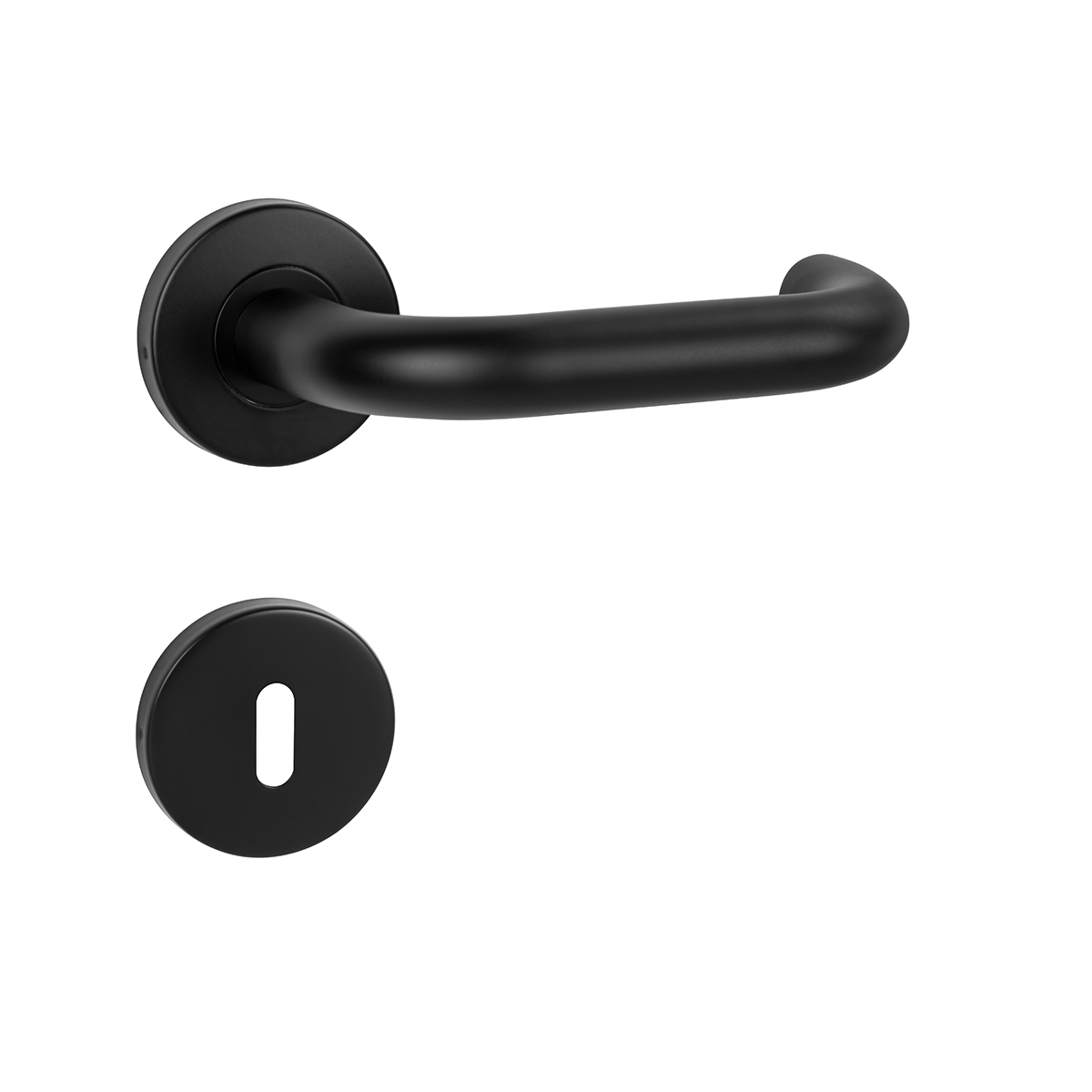 Klika na dveře MP - COSLAN - R BS - Černá matná